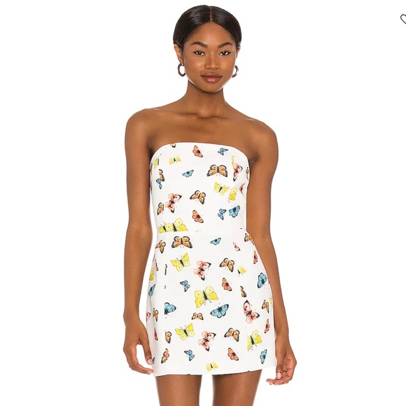 Amanda Uprichard X REVOLVE Mandy Dress in Butterfly - Picture 1 of 4